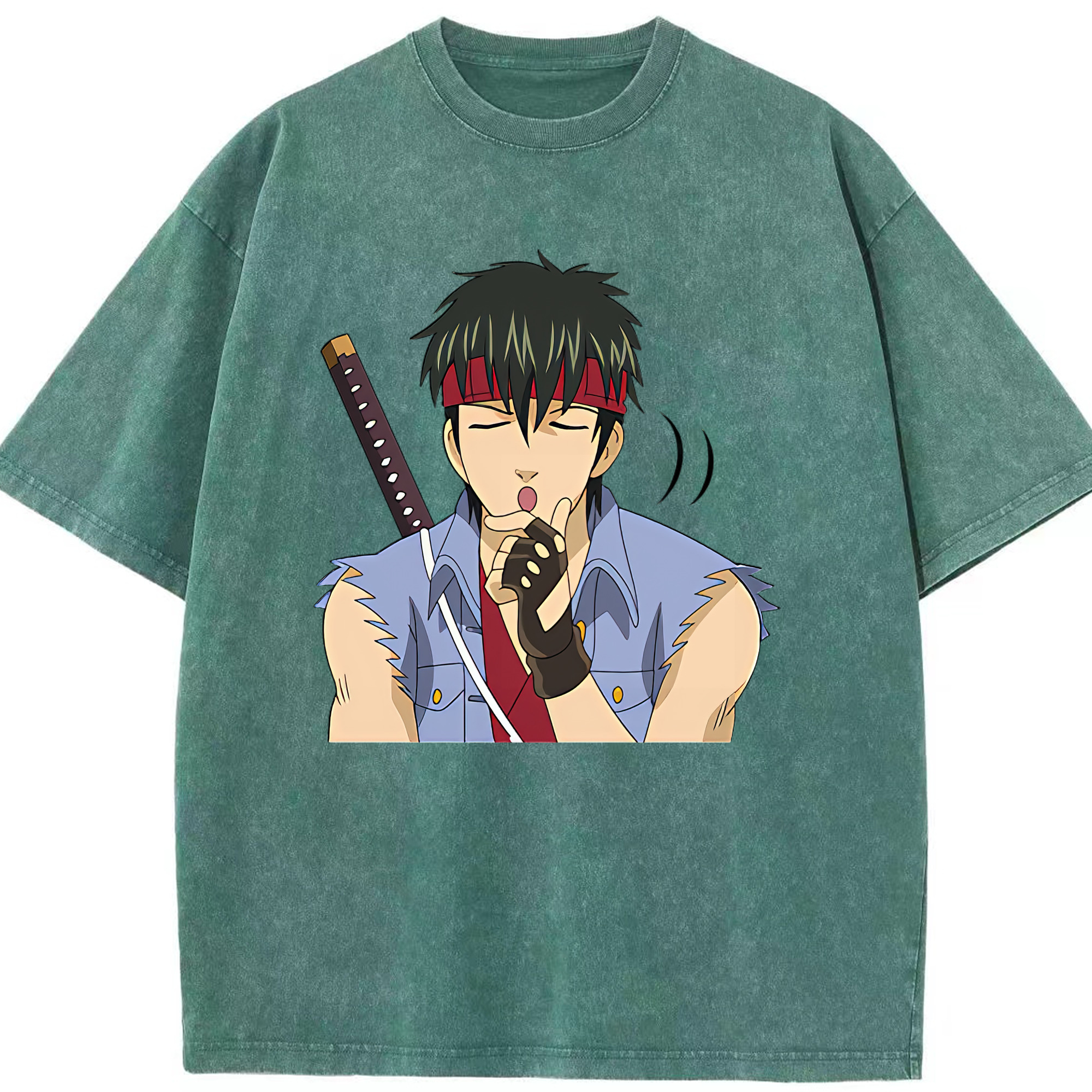 （画像用） ぎんたま 坂田銀時（さかたぎんとき） 神楽 志村新八（しむら しんぱち） GINTAMA Sakata Gintoki Kagura Shimura Shinpachi 綿100% ヴィンテージ風 半袖Tシャツ（フロントプリント）